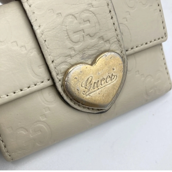 🔹️GUCCI 🔹️ Key case holder Leather ivory Guccissima - Picture 5 of 15